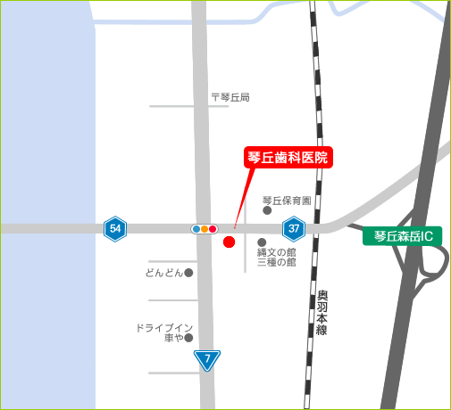 琴丘歯科医院地図